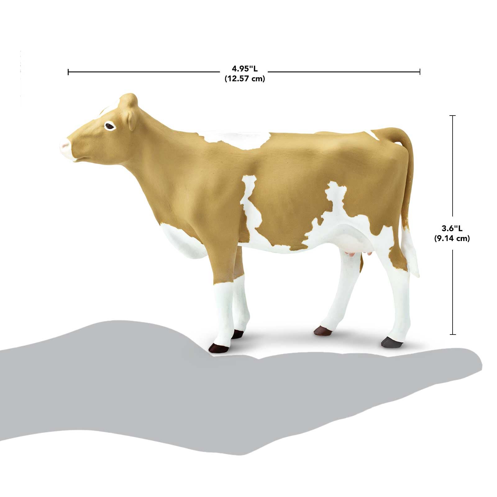 Safari Ltd. Guernsey Cow Figurine - Lifelike 5" Farm Animal Figure - Educational Toy for Boys, Girls, and Kids Ages 3+