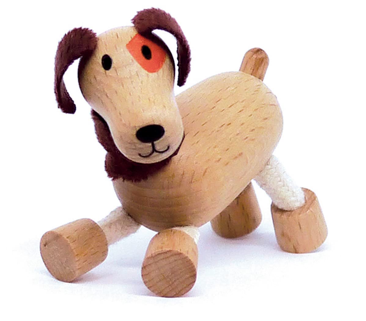 Dog Wooden Animal Toys for Toddler, Fun and Posable Wooden Farm Toy, Wooden Toys, Wood Farm Animals, Early Education Boys and Girl, Bendable Figures