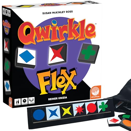 MindWare Qwirkle Flex Edition- Classic Qwirkle with a New Twist Tile Game