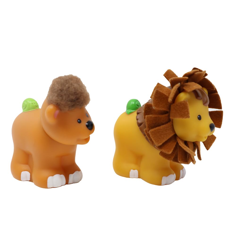 Fisher-Price Replacement Parts for Collectible Little People Noah's Ark or Zoo Playset K0475 - Replacement Male and Female Lions with Touch and Feel