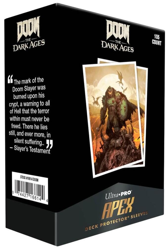 Ultra Pro Card Sleeves Doom The Dark Ages 105ct APEX Deck Protector Sleeves - Wraith