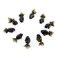 An_Shop 10pcs Artificial Animal Accessories Clay Goldfish Packs Miniature Figurine Mini Decorative for DIY Ornament Craft DIY Dollhouse Black-Gold