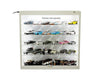 Showcase Wall Mount 5 Tier Display Case White with White Back Panel Mijo Exclusives for 1/64-1/43 Scale Models MJ8850W