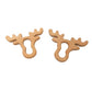 2pcs Natural Wooden Antlers Montessori Toy Pendant Pure Natural Beech Wood Animal Shape Toys for Handmade Necklace/Bracelet (Antlers 2pcs)