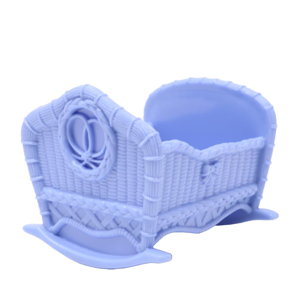Replacement Part for Collectible Fisher-Price Loving Family Grand Manor Dollhouse T4692 - Replacement Blue Baby Doll Rocking Cradle