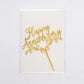 6pcs Happy Anniversary Cake Topper, Gold Sliver Wedding Anniversary Acrylic Cake Toppers, Happy Anniversary Party Decorating supplies