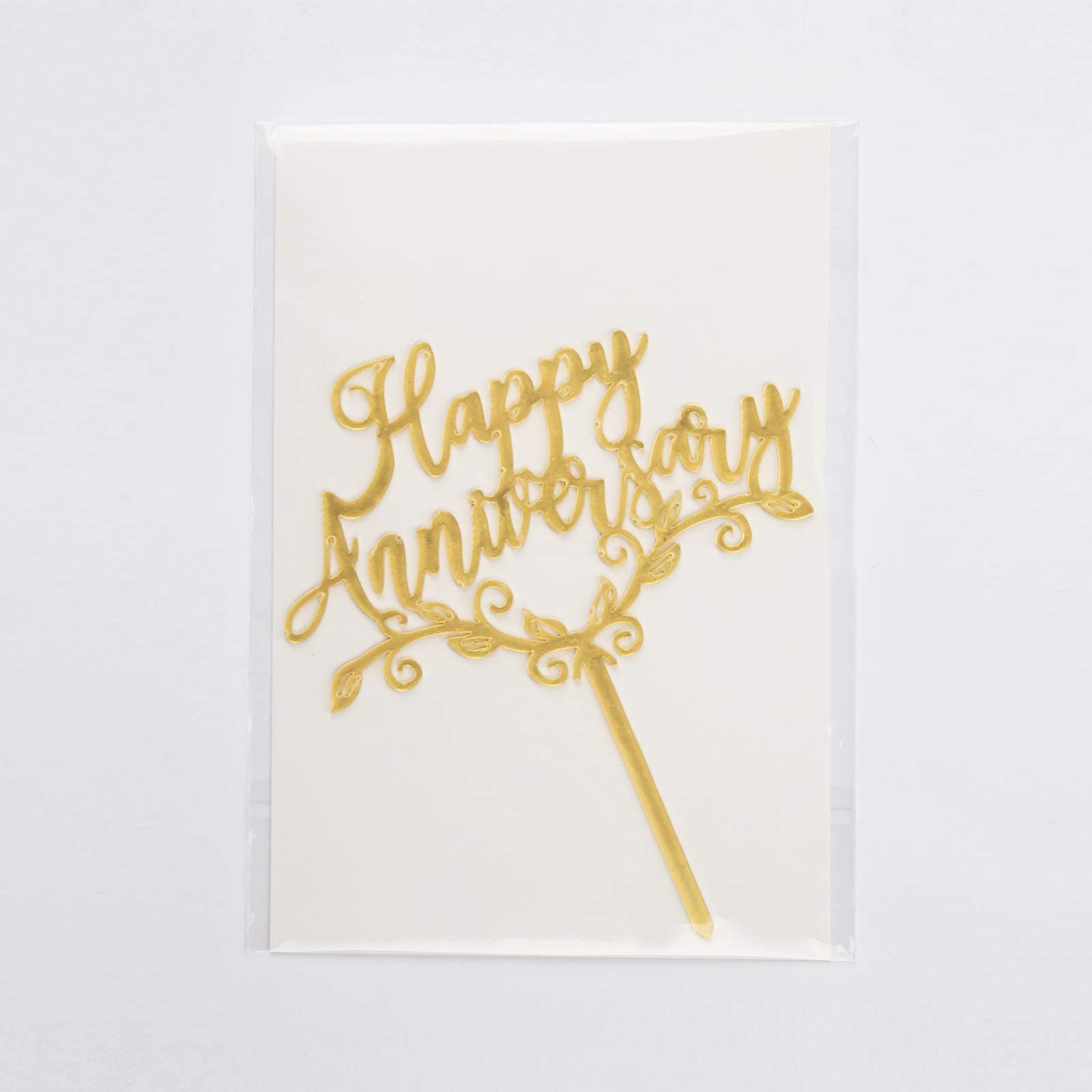 6pcs Happy Anniversary Cake Topper, Gold Sliver Wedding Anniversary Acrylic Cake Toppers, Happy Anniversary Party Decorating supplies