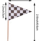 stidsds Checkered Black and White Racing Cupcake Toppers Flags Mini Small Race Car Toothpick Stick Flag Decoration(100 pcs)