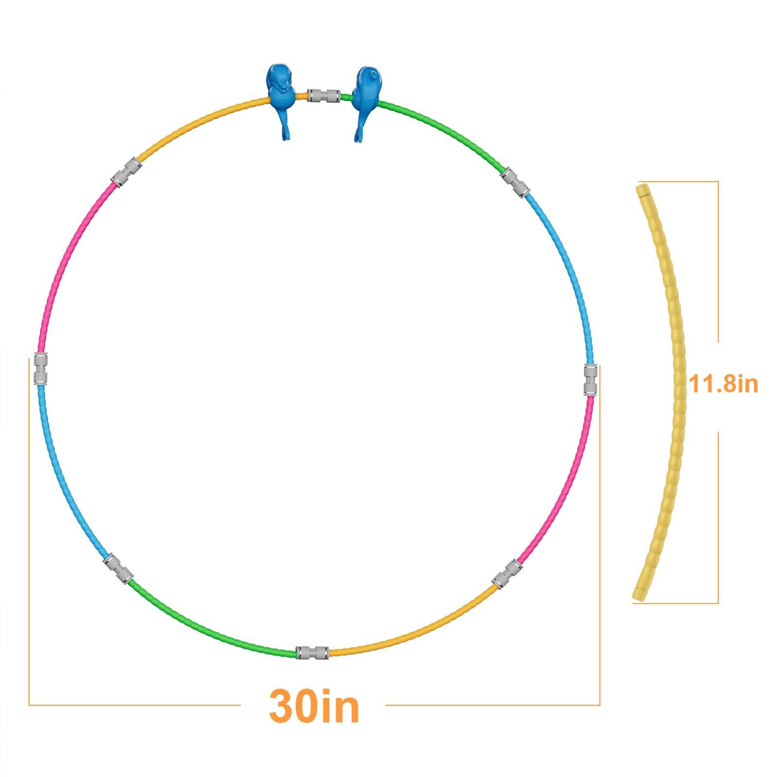 Forblader Pool Ring Toys, 2-Pack Water Sports Swim Rings for Kids, Underwater Swim Thru Ring for Pool, Ideal Pool Games Toy for Kids Aged 5, 6, 7, 8