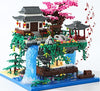 Yushinv Cherry Blossom Tree Building Set with Gift Box, Original Music Cherry Blossom Tree House(Type :Symphony), Japanese Sakura Tree House Lights