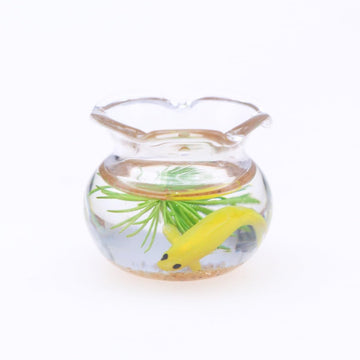 1Pcs Multicolour Mini Round Fish Tank Realistic Glass Decor for Dollhouse Display Captivating Miniature for Crafts Ornaments Handmade