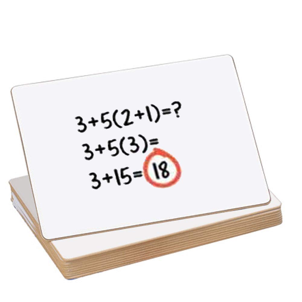 EAI Education Blank Dry-Erase Boards: 9" x 12" Single-Sided Kit - 10 Pack