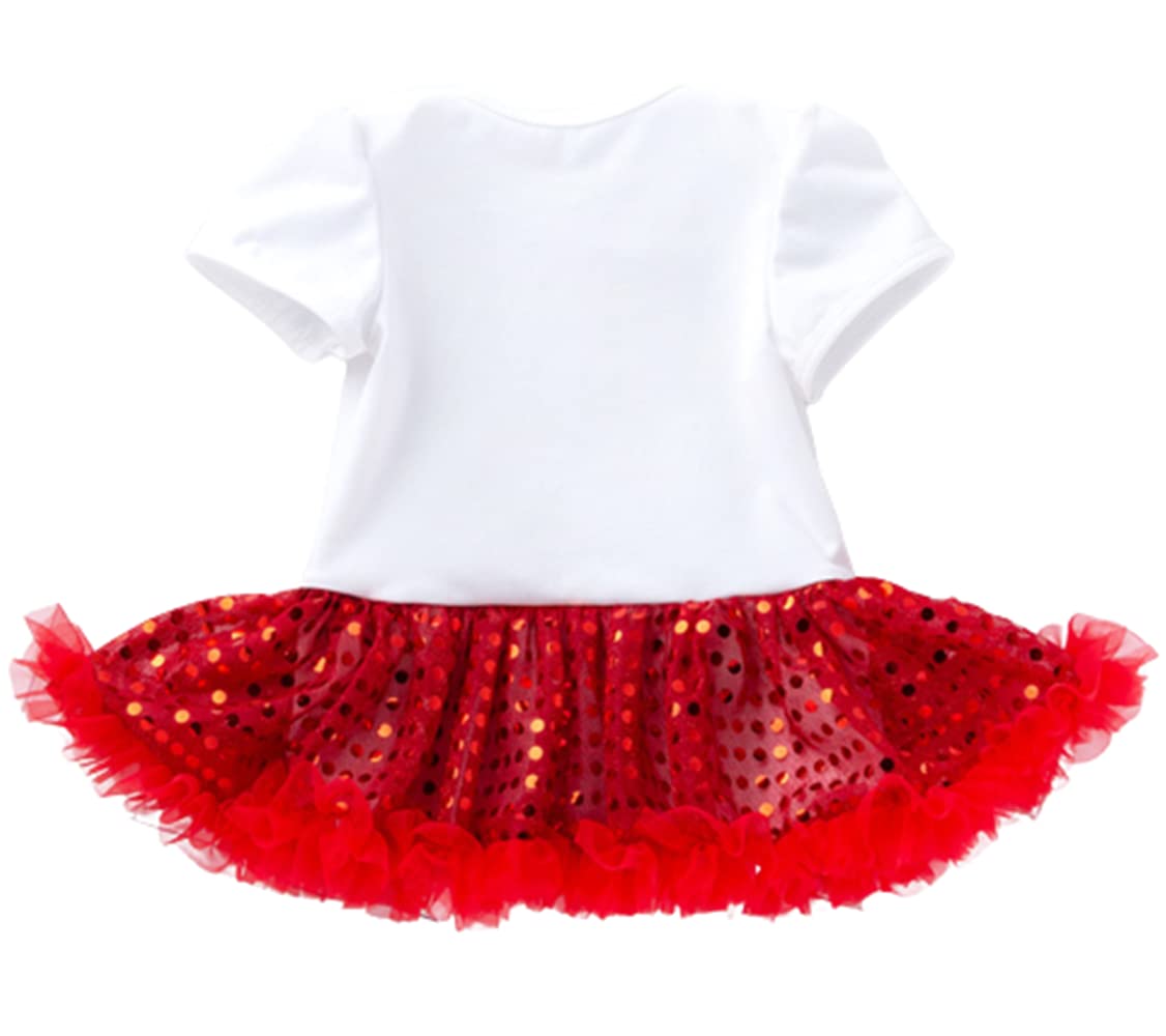 Reborn Baby Doll Clothes Outfit for 20-23 Inch Reborns Newborn Babies Matching Clothing Headband Mom Red Heart Tutu Dress Shoes Three-Piece Set