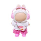 5pcs for Labubu Clothes Set Cute Outfit for 17cm Doll Clothing and Accessories Shoes (No Doll) (Pink)