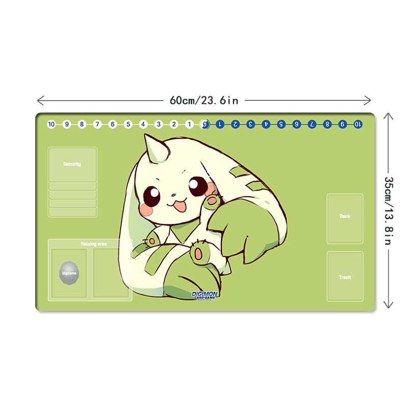 Mlikemat New DTCG Duel Playmat Digimon Board Terriermon Trading Card Game Mat Desk Pad + Free Bag (ZD002-033-SM)