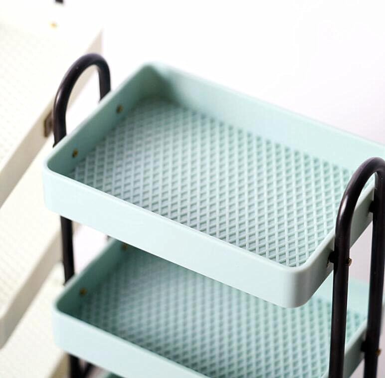 EatingBiting 1:6 sacle Miniature Furniture Cart Miniature Handcart Rolling Cart 3 Layers Storage with Wheels Furniture Mini House Kitchen Restaurant