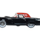 1956 Thunderbird Raven Black with Fiesta Red Top 1/87 (HO) Scale Diecast Model Car by Oxford Diecast 87TH56008
