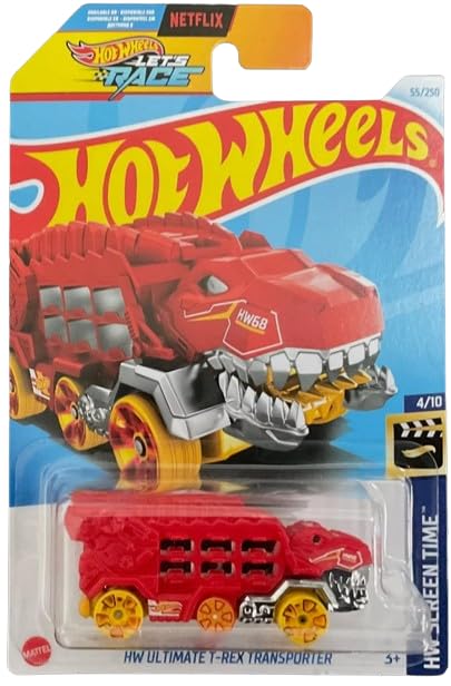 Hot Wheels T-Rex Transporter, Red, HW Screen Time 4/10