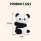 WASTROYAL Cute Plush Animal Dashboard Decor Adorable Elephant & Pig Car Screen Topper Stress Relief Desk Holder for Office, Car & Home (Panda)