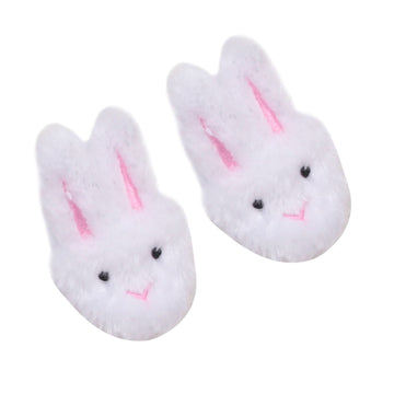 Sophia's Doll Bunny Slipper Shoes with Fluffy Rabbit Ears and Stitched Nose Accessory for 18" Dolls, White