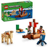 LEGO Minecraft The Pirate Ship Voyage, Boat Toy Playset for Kids with Squid, Camel and Pirate Figures, Toy Building Set for Action Role-Play,