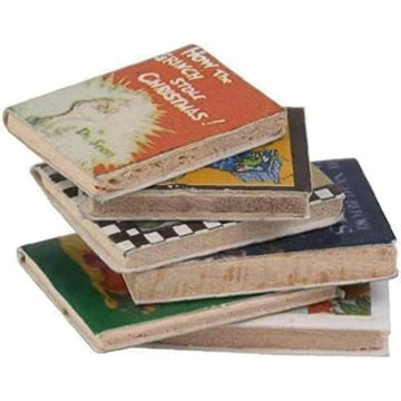 6Pcs Mini Books, 1:12 Dollhouse Miniature Ornament, Book Model Colorful Dolls Books, Pocket Art Dollhouse Accessories