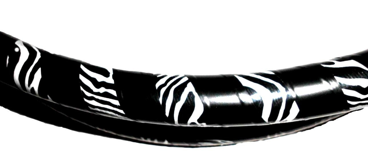 Anjbo Creations 38 Inch Dance Hoop, Travel Collapsible Weighted Hula Hoop, Black & White Zebra Print, Fitness Workout Hula Hoop - Size 38" Diameter