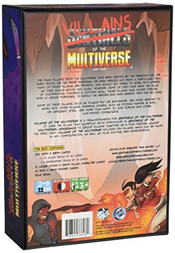 Greater Than Games: Sentinels of The Multiverse: Villains of The Multiverse, Strategy Board Game, 2 to 5 Players, 30 to 60 Minute Play Time, for Ages