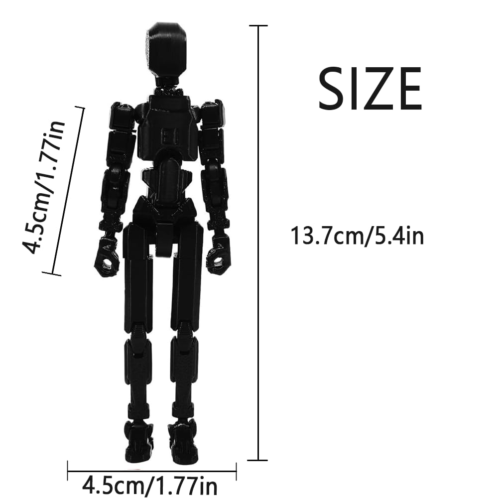 DANONI Assembly Completed Upgrade Titan-13 Action Figure, 3D Printed Action Figure Set, Dummy Robot 13, Multi-Articular Action Figures for Desktop