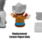 Replacement Part for Fisher-Price Little People Caring for Animals Farm Playset - GLT78 ~ Replacement Farmer Figure