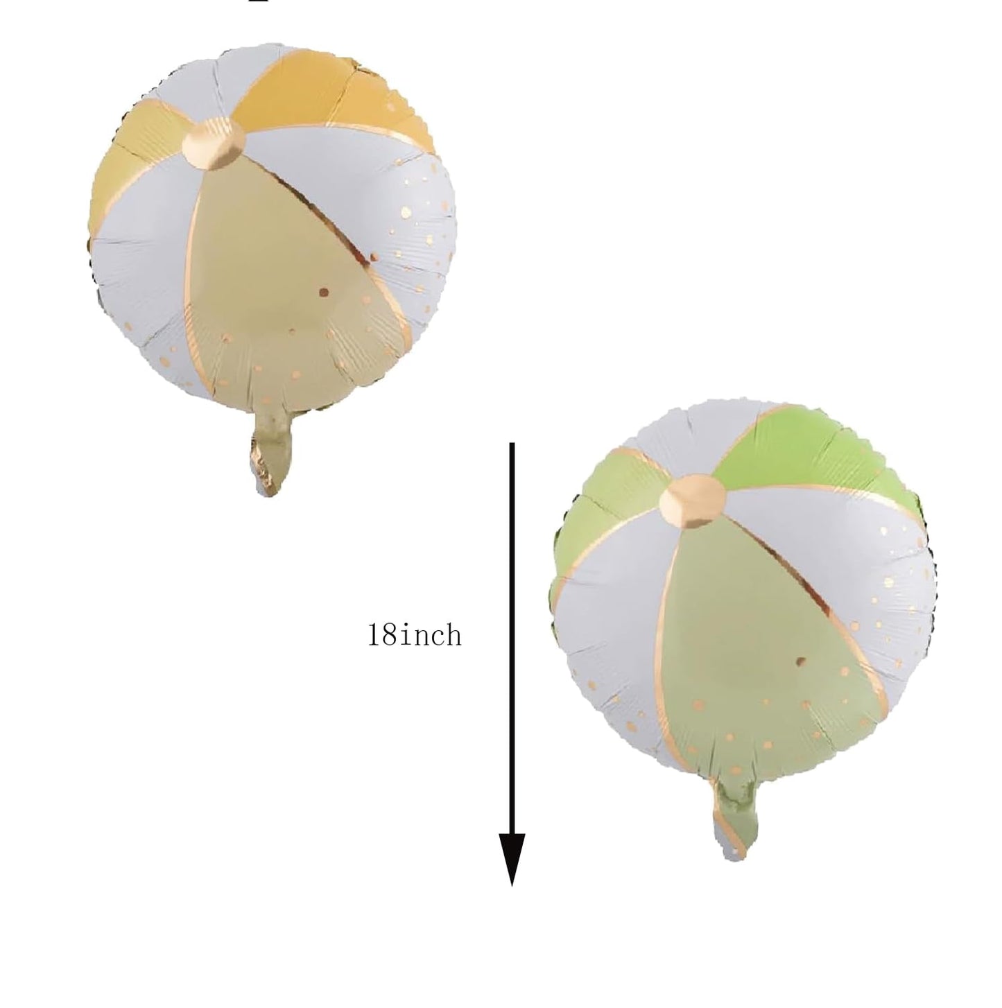 18inch Beach Ball Shaped Mylar Foil Balloons for Summer Beach Pool Party Birthday Party Decoration