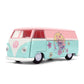 Jada Disney Stitch 1961 Volkswagen Bus, Pastel Pink/Blue Toys 36358-1/32 Scale Diecast Model Car