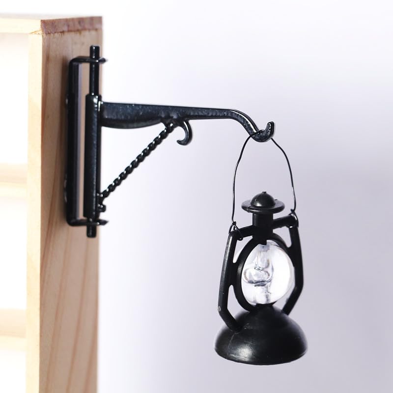 RillyRellow Miniature Metal Wall Bracket, 3PCS Dollhouse Plant Hanger Hook, Black, Miniature Wall Bracket, Dollhouse Decor