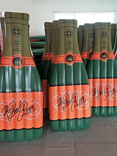 Giant Inflatable Champagne Bottle Pool Float, Water Fun Large Outdoor Swimming Pool Inflatable Float Toy