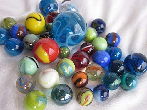 Big Game Toys~Classic Marble Random Assortment Blind Pack Glass Marbles Boulder Shooter vase Filler Aquarium Decor