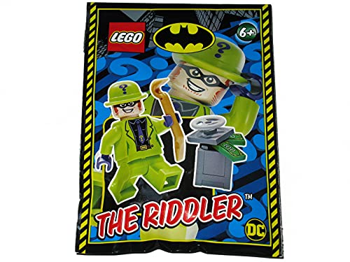 LEGO Superheroes: Riddler Minifigure (Lime Green Suit) with Crowbar and Safe