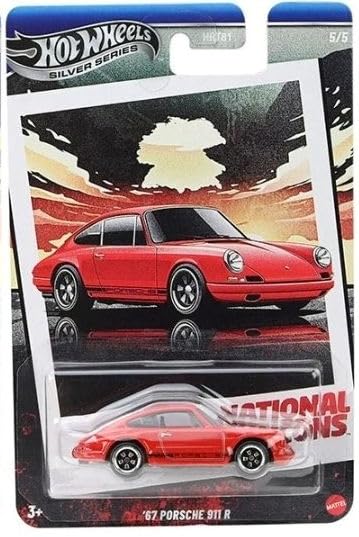 Hot Wheels National Icons Collection - Silver Series Premium 4?Car Die?Cast Set, 1:64 Scale, Ages 3+ (Bundle of 4)