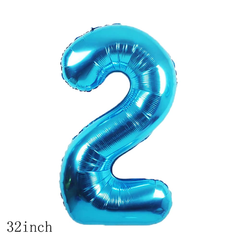 Balloons, 11 pcs Foil Balloons 2 year old for 2st Birthday Party Supplies Decoration? Confetti Balloon Kids Party Balloons Birthday Party Supplies 2