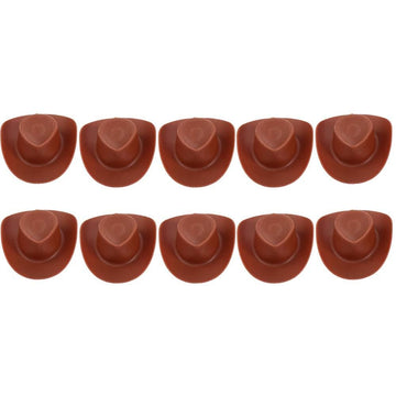 10 Pieces Plastic Mini Western Cowboy Cowgirl Hat Miniature Cute Doll Hat Party Dress Hat for Dollhouse Decoration Creative Gifts, 2.16 x 1.81 inch