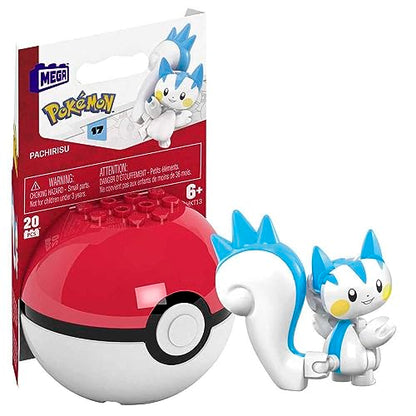 Mega Pokemon Series 17 Pachirisu Figure Building Set with Poke Ball