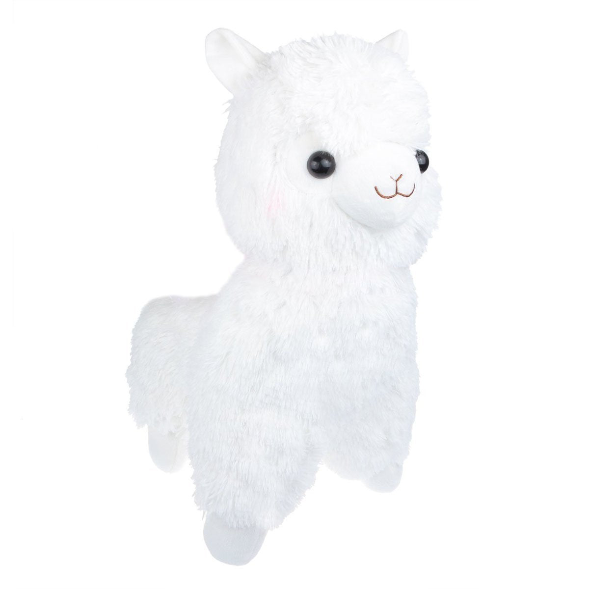Tollion Cuddly White Alpaca Llama Lamb Toy - 7" Stuffed Animal Cushion Plush Doll Valentine Gift for Girlfriend, Children & Friends