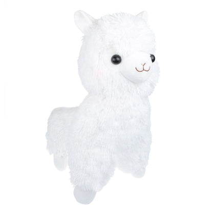 Tollion Cuddly White Alpaca Llama Lamb Toy - 7" Stuffed Animal Cushion Plush Doll Valentine Gift for Girlfriend, Children & Friends