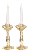 Melody Jane Dollhouse Amber Candlesticks Chrysnbon Miniature Dining Accessory
