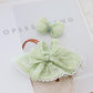 Fashion Outfit Set for 15-17 cm Collectible Figures - Green Dress, Straw Hat & Hair Clip, Figure Accessories Only