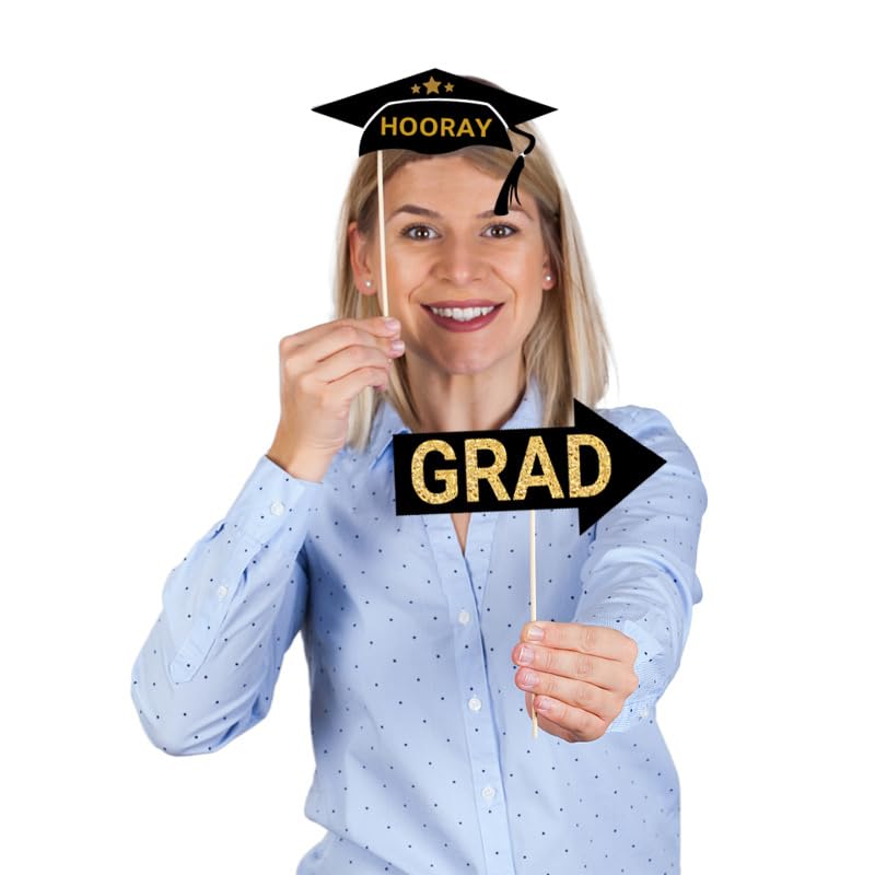 25Pcs Graduation Photo Booth Props Grad Party Favors Supplies