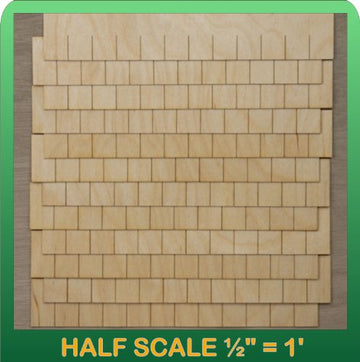1/2" Scale Miniature Rectangular Shingle Strips Half Scale