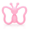 Baby Teething Toys, Butterfly Design Teether Pain Relief Toy for Newborn Babies, Freezer Safe Neutral Shower Gift, Soft Textured for Boy and Girl