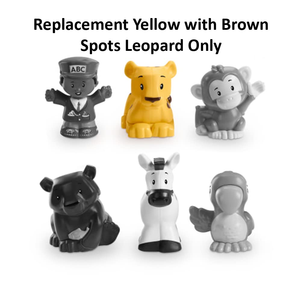 Replacement Part for Fisher-Price Little People Big ABC Animal Train Playset - HCL79 ~ Replacement Yellow with Brown Spots Leopard
