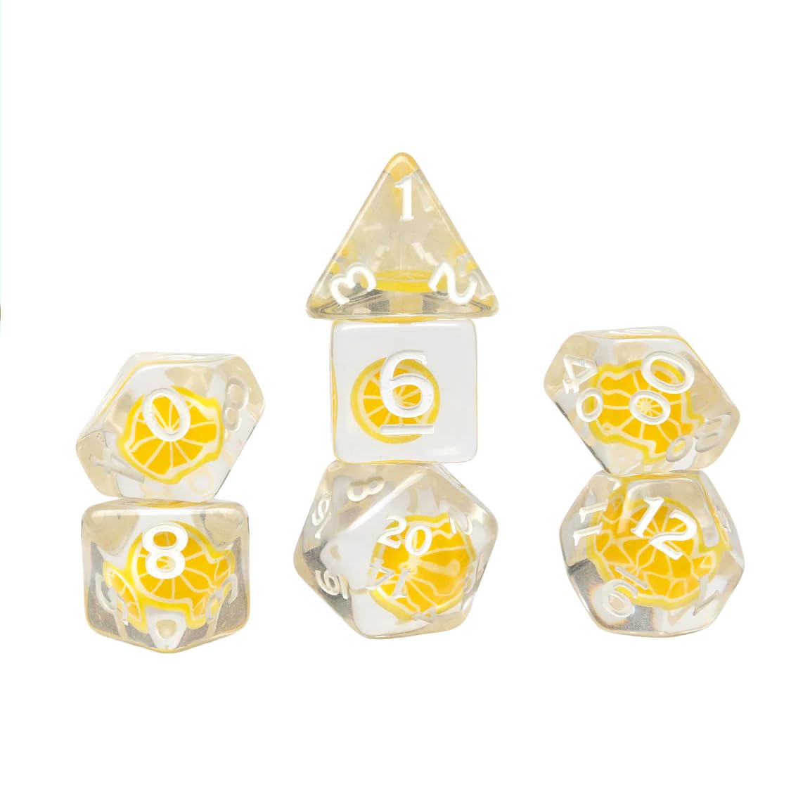 Lemon Fruit Slice Dice Set by Sirius Dice