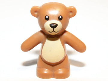 LEGO: Minifig Light Brown Teddy Bear - Boy/Girl Friends Minifigure Toy Animal (Very Small)